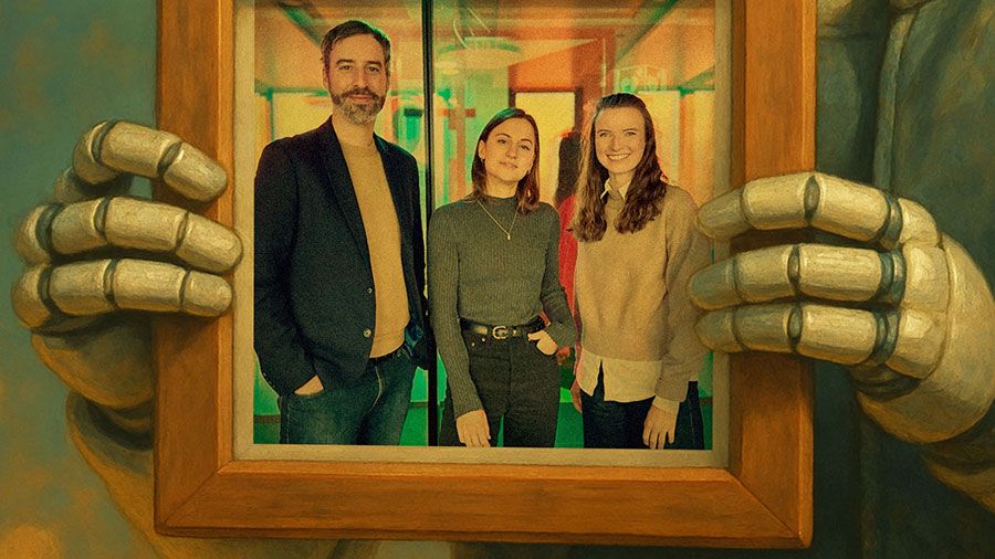 Das Team des Handelsblatt KI-Briefings: Luisa Bomke, Lina Knees und Stephan Scheuer